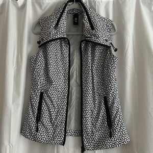 Nivo Women's Geo Print Full Zip Lightweight Cowl Neck Golf Vest, Size S